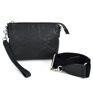 極美品 グッチ ショルダーバッグ メッセンジャー ジャンボGG ミディアム 黒色 グッチ GUCCI ジャンボGGミディアムメッセンジャーバッグ 739668