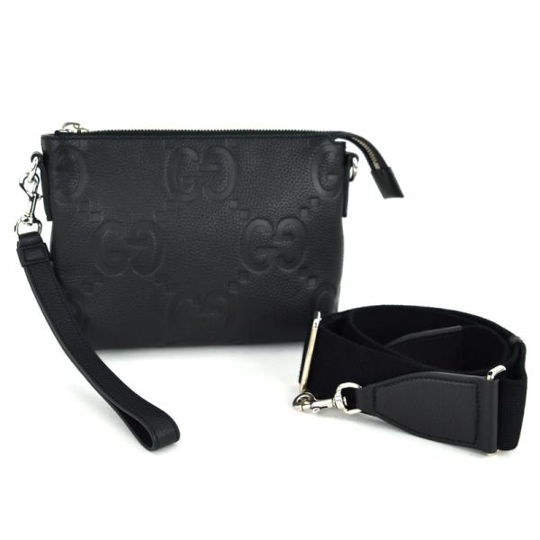 グッチ バッグ メンズ ジャンボGG スモールメッセンジャーバッグ 761747 ブラック レザー ...