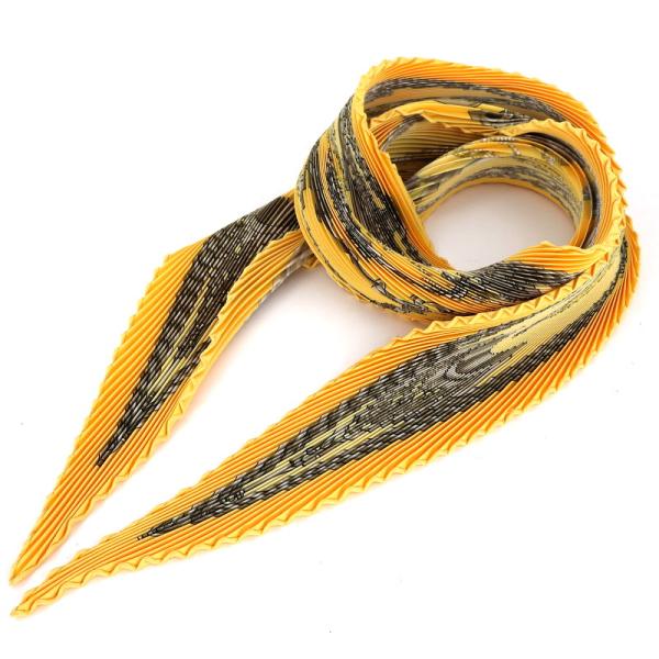 エルメス スカーフ レディース カレ90 プリーツ シルク100％ ETRIERS イエロー系 プリ...