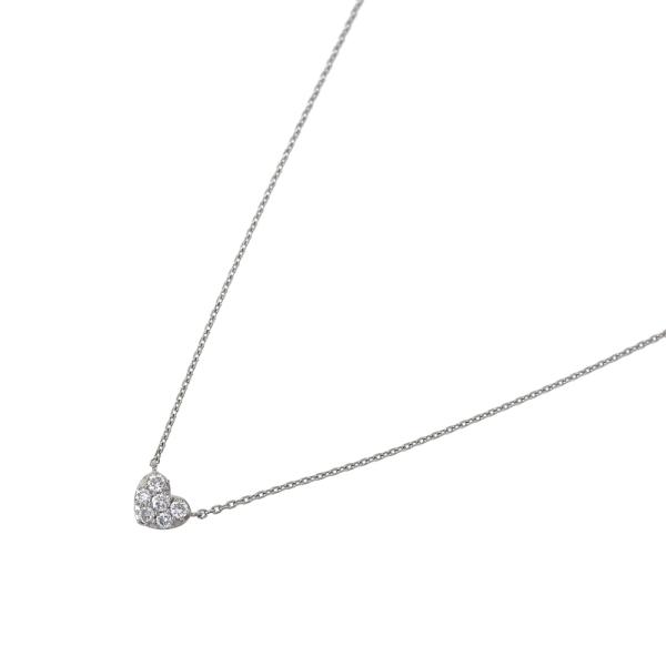 ヴァンドーム青山 ネックレス レディース Pt850×950 ハート＆ダイヤ デザインネックレス 4...