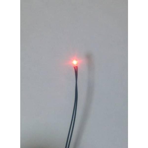 極少 赤色　チップＬＥＤ　フレキ基板　抵抗・電線付き　５本セット