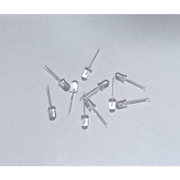 白色　砲弾型５ｍｍ　抵抗内蔵ＬＥＤ　（３〜１５Ｖ）　１０個セット