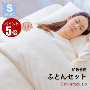 完璧セット シングル 6点 防ダニ ダニゼロック.S.P ストライプ柄