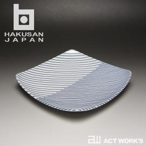 重ね縞 白山陶器 長焼皿 波佐見焼 角皿 皿 和食器 HAKUSAN HKSN-KNJ-03