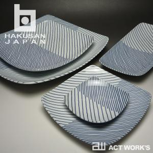 白山陶器 重ね縞 長焼皿 25.5×11.5c...の詳細画像4