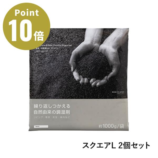 ±0 調湿・消臭用木炭 スクエアL 2個セット【調湿材 置くだけ お部屋のニオイ 人気 ギフト 新生...