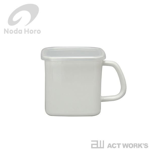 野田琺瑯 ホワイトシリーズ 持ち手付ストッカー角型 L シール蓋付 ノダホーロー 保存容器 ストッカ...