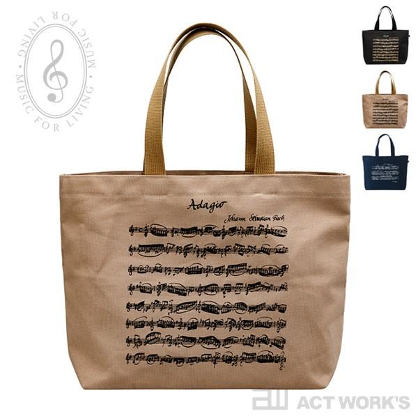 ナカノ 帆布トートバッグ MUSIC FOR LIVING ピアノ教室 おけいこバッグ お稽古 レッ...