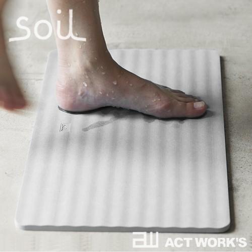 soil バスマット ウェーブ wave ソイル 珪藻土 吸水性 吸湿 調湿性 自然素材 石動 イス...