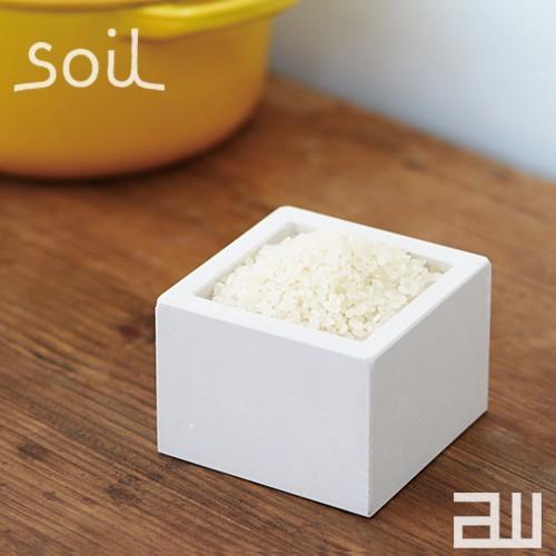 soil マス MASU 計量カップ 米びつ キッチン収納 ソイル 珪藻土 吸水性 吸湿 調湿性 石...