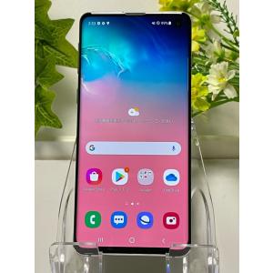 SIMフリー☆ サムスン Galaxy S10 SM-G973C プリズムホワイト♪ 楽天モバイル 8GB/128GB アンドロイド スマホ本体 中古 A4173｜acty0102