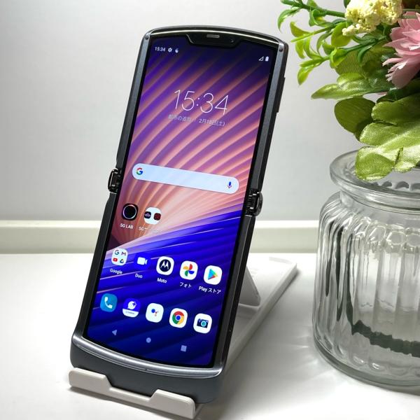 motorola razr 5G ポリッシュグラファイト ソフトバンク SIMロック解除済み 256...