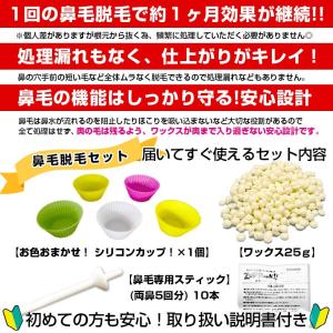 脱毛 鼻毛 ブラジリアンワックス 5回分 ハナ...の詳細画像3