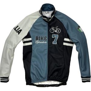7-ITA（セブン・アイティーエー）メンズ サイクル ウェア 7ITA Stadium Bike Jacket Black/Blue ウインタージャケット セブンイタリア｜ad-cycle