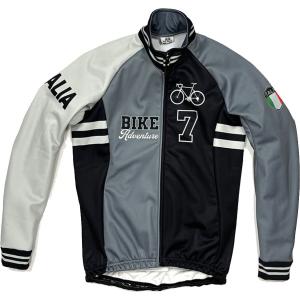 7-ITA（セブン・アイティーエー）メンズ サイクル ウェア 7ITA Stadium Bike Jacket Black/Grey ウインタージャケット セブンイタリア｜ad-cycle