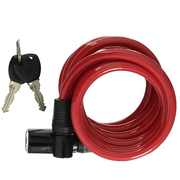 ABUS(アブス) STAR Star 4508 Key/150ｃｍ　キーロック (レッド）