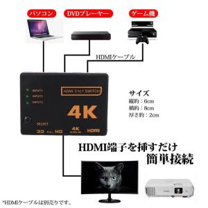 HDMI 切替器 分配器 3入力1出力 4K ...の詳細画像5