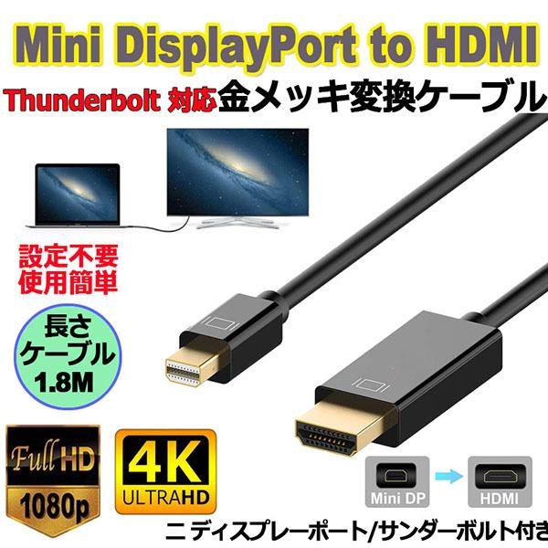 Mini DisplayPort to HDMI 変換ケーブル ミニ ディスプレーポート MINI ...