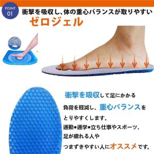 インソール ゼロインソール ジェル ジェルクッ...の詳細画像2