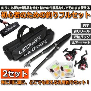 釣りセット 1.6m 2セット ルアーセット 釣竿セット 初心者 子供