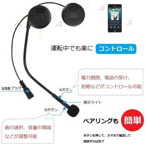 イヤホン バイク用 ヘルメット インカム Bl...の詳細画像3