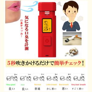 口臭チェッカー 口臭レベル測定 3個セット デ...の詳細画像2