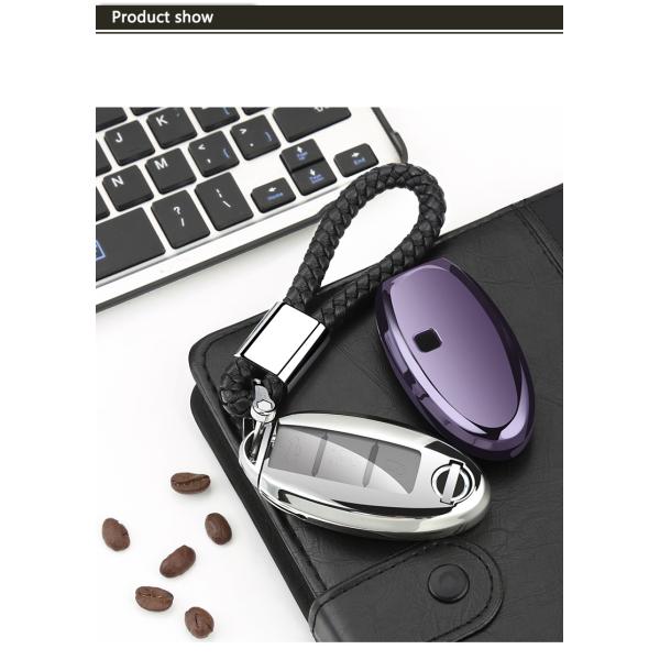 車 キーカバーケース 日産 エクストレイル SOTF TUP 車のキーカバー チェーン　赤