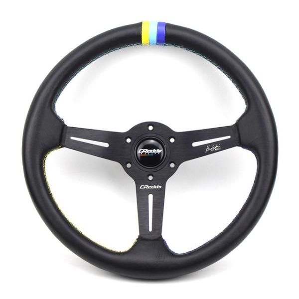 ステアリングホイール 14インチ 本革レーシングドリフト レザー