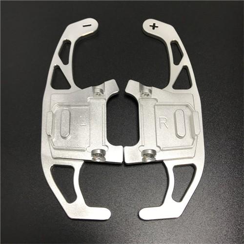 パドルシフト ステアリングスイッチ アルミニウム  シフタ エクステンション Silver a pa...