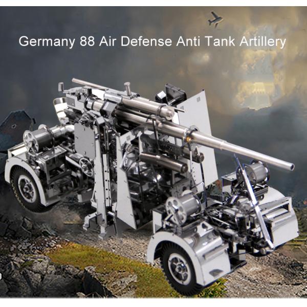 ジグソーパズル 金属製メタルパズル ドイツ 88 対空砲型 3D  組み立て モデルキット 脳トレ