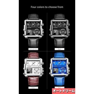 腕時計 メンズ 四角形 ラグジュアリー ミリタリー デジタルウォッチ ６色