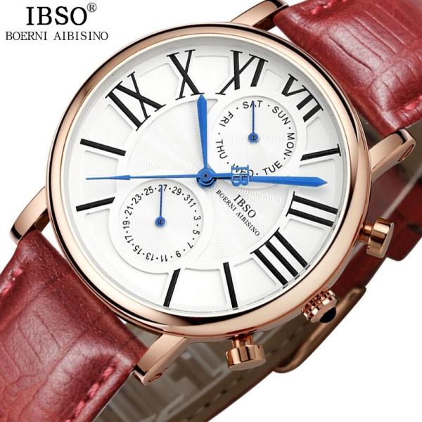 腕時計　レディース　IBSO　本革3ATM防水女性腕時計　女性腕時計　ファッション　プレゼント