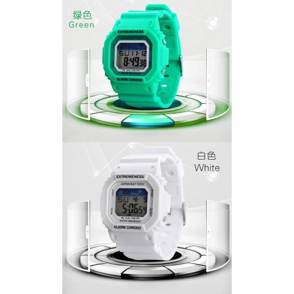 腕時計　レディース　Skmei　耐衝撃性防水LEDディスプレイスポーツ女性用腕時計