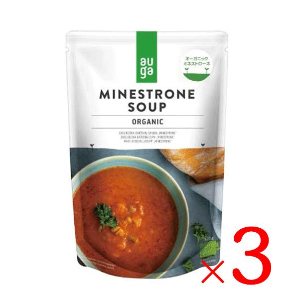 スープ 野菜スープ AUGA オーガニック ミネストローネ 400g×3袋セット スープセット オー...
