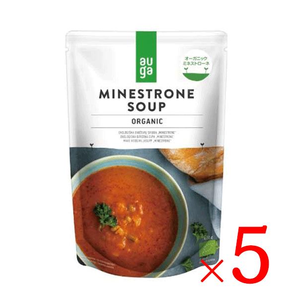 スープ 野菜スープ AUGA オーガニック ミネストローネ 400g×5袋セット スープセット オー...