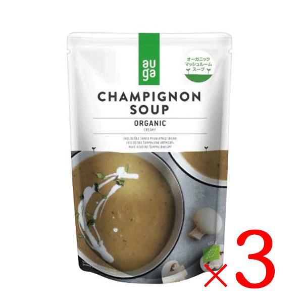 スープ マッシュルームスープ AUGA オーガニック マッシュルームスープ 400g×3袋セット オ...