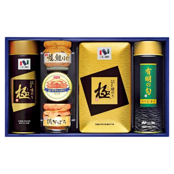 ギフト お中元 海苔 ニコニコのり MBシリーズ 「極」味のり・焼のり・瓶・缶・茶漬け詰合せMB-5...