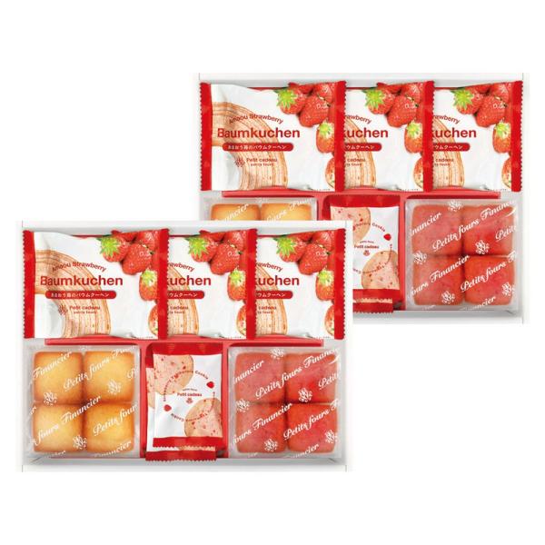 ギフト お中元 洋菓子 あまおう苺バウムクーヘン＆プチフィナンシェ ギフトボックスFAO-40R 送...