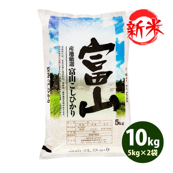 お米 10kg 白米 送料無料 コシヒカリ 富山県産 令和5年産 あす着く食品 北海道・沖縄は追加送...