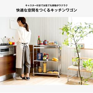 ステンレス作業台ワゴン引き出し付 幅73.5 ...の詳細画像1