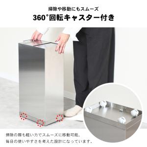 ステンレス ダストボックス 30L キャスター...の詳細画像1