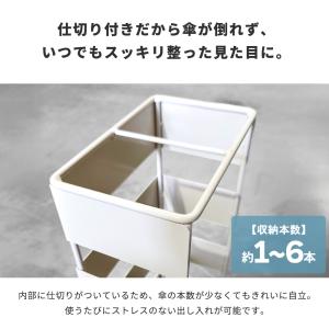 玄関で邪魔にならないスリム傘立て ダブル ブラ...の詳細画像2