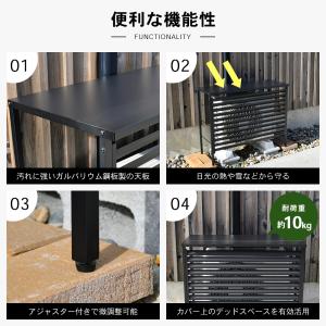室外機カバー 大型 ブラック エアコン 風向き...の詳細画像5
