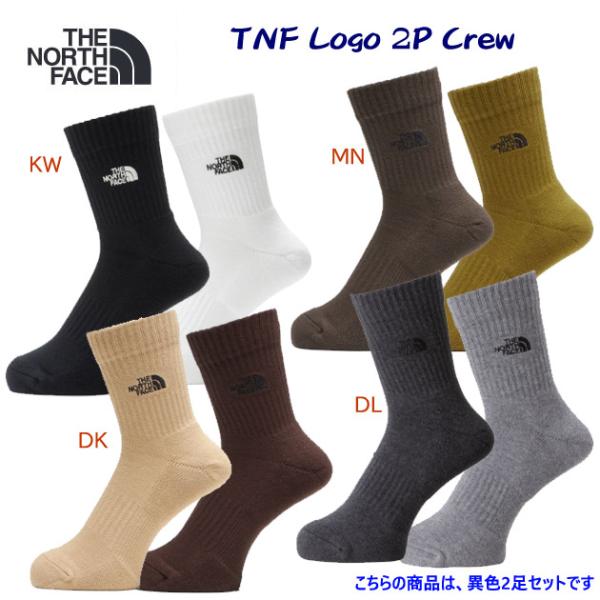 ソックス THE NORTH FACE(ノースフェイス) TNFロゴ2Pクルー(ユニセックス/ソック...