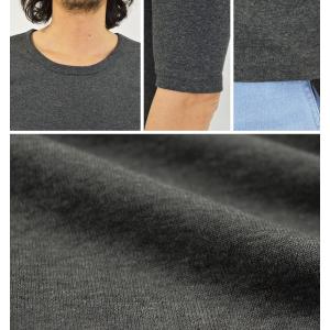 Tシャツ メンズ 半袖 無地 Uネック 5分袖...の詳細画像2