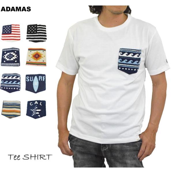 Tシャツ メンズ おしゃれ 無地 半袖 クルーネック ポケT 刺繍 カットソー ポケット付き 白Tシ...