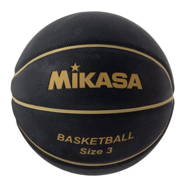 ミカサ(MIKASA) バスケットボール 3号(ジュニア・キッズ向け)ゴム ブラック/ゴールド B3...