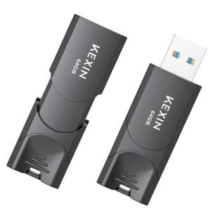 KEXIN USBメモリ 64GB USB3.0 二個セット USB3.2Gen1/3.1Gen 1 フラッシュドライブ 高速データ転送 大容量 読取最大70MB/秒 フラッシュメモリ USBメ｜add-shoping