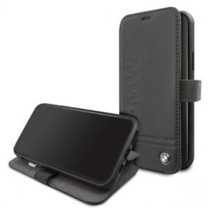 BMW 公式ライセンス商品 iPhone 11 Pro 手帳型ケース ブラック ロゴ付き 本革 Leather LOGO IMPRINT ブックケース カバー レザー BMFLBKSN58LLSB air-jの商品画像