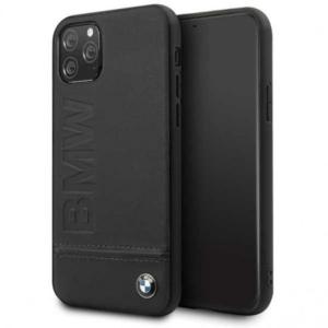 BMW 公式ライセンス商品 iPhone 11 ハードケース ブラック Hard Case Logo Imprint 正規品 レザー 本革+TPU ハードケース カーブランド BMHCN61LLSB air-jの商品画像